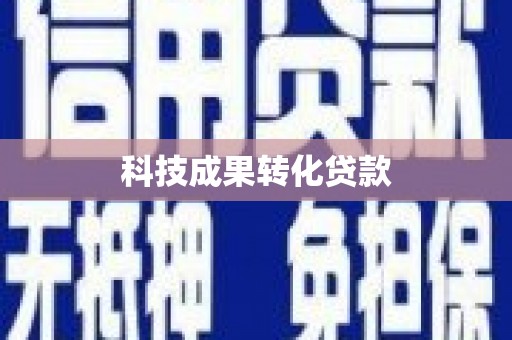 无极科技成果转化贷款