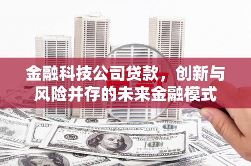 杭锦后旗金融科技公司贷款，创新与风险并存的未来金融模式