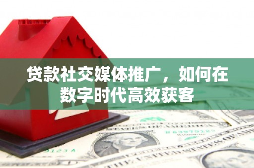 邯郸贷款社交媒体推广，如何在数字时代高效获客