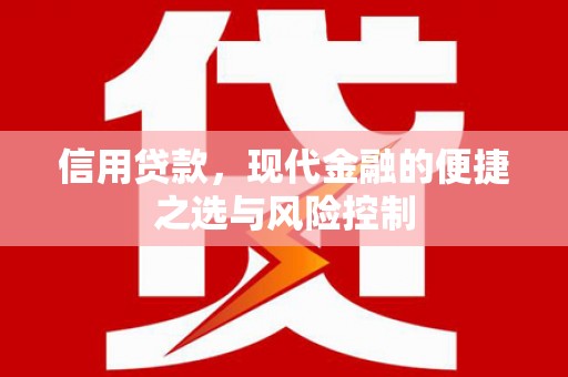 永城信用贷款，现代金融的便捷之选与风险控制