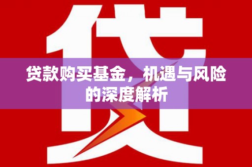 衡东贷款购买基金，机遇与风险的深度解析