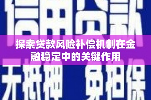 红岗探索贷款风险补偿机制在金融稳定中的关键作用