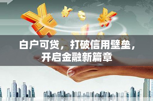隆回白户可贷，打破信用壁垒，开启金融新篇章