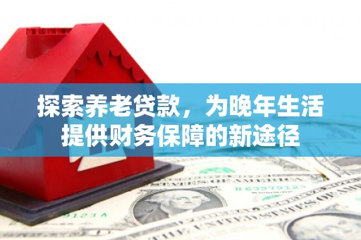海安探索养老贷款，为晚年生活提供财务保障的新途径