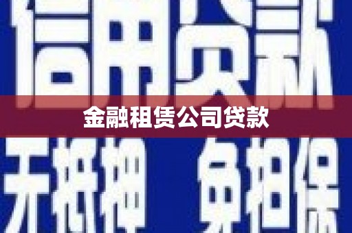 西固金融租赁公司贷款