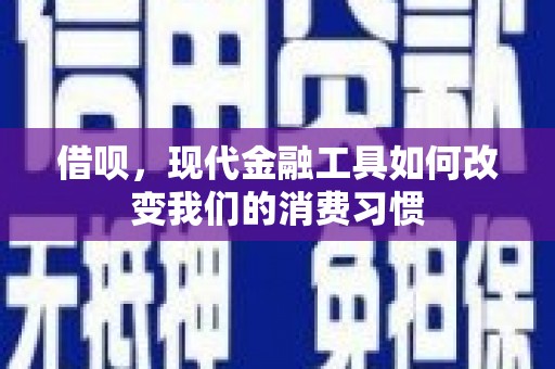 湖里借呗，现代金融工具如何改变我们的消费习惯